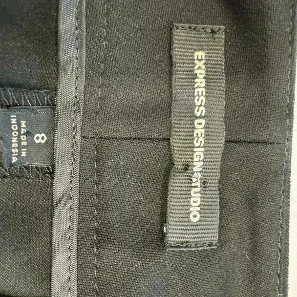 French connection women’s black wife leg pants w/sailor style button front sz 8 - Picture 7 of 12